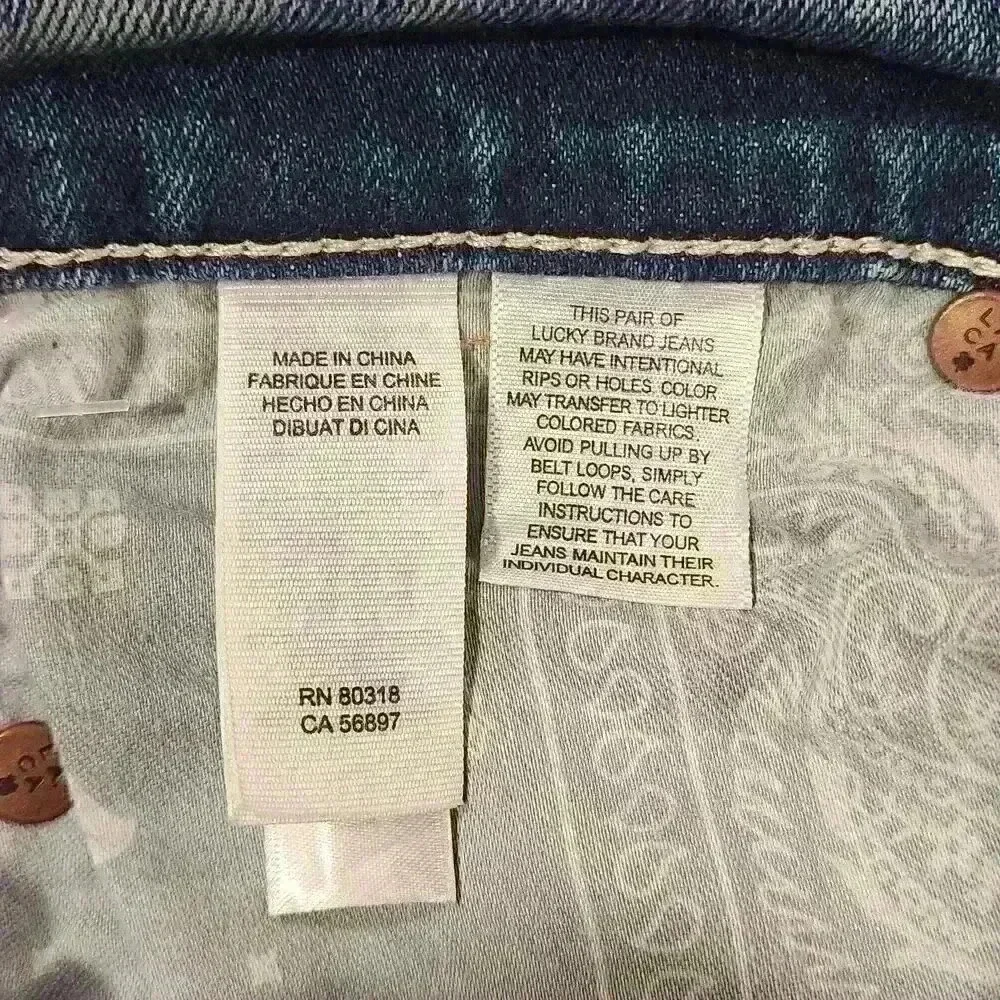 Lucky Brand Americana Brooke Ripped Skinny Pico Rivera Wash Jeans Sz 2/26; $129 - Picture 10 of 15